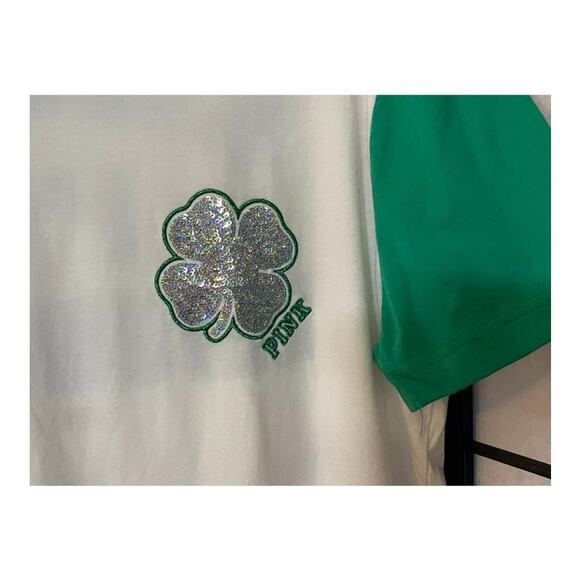 Victoria's Secret Kiss Me I'm Irish-ish St. Patricks Day Shamrock Sparkly Rare - Picture 3 of 10